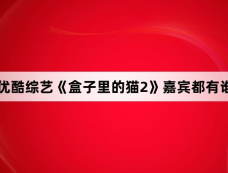优酷综艺《盒子里的猫2》嘉宾都有谁