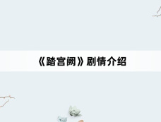 《踏宫阙》剧情介绍