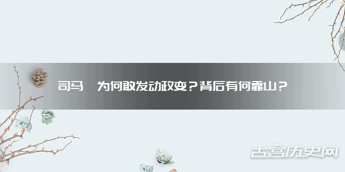 司马懿为何敢发动政变？背后有何靠山？