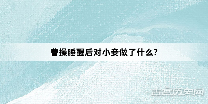 曹操睡醒后对小妾做了什么?