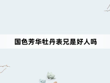 国色芳华牡丹表兄是好人吗