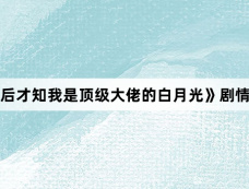《死后才知我是顶级大佬的白月光》剧情介绍