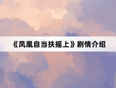 《凤凰自当扶摇上》剧情介绍