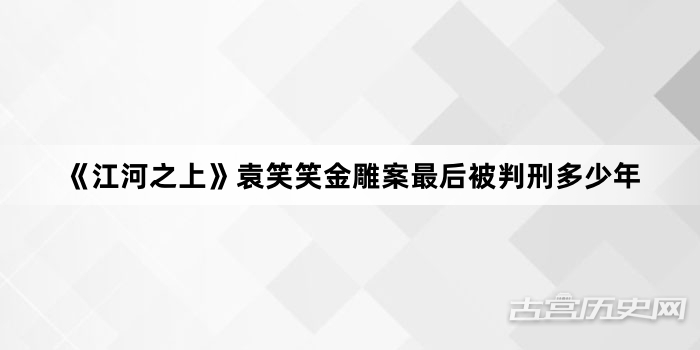 《江河之上》袁笑笑金雕案最后被判刑多少年