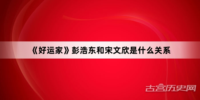 《好运家》彭浩东和宋文欣是什么关系