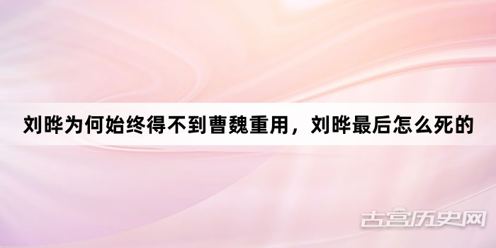 刘晔为何始终得不到曹魏重用，刘晔最后怎么死的