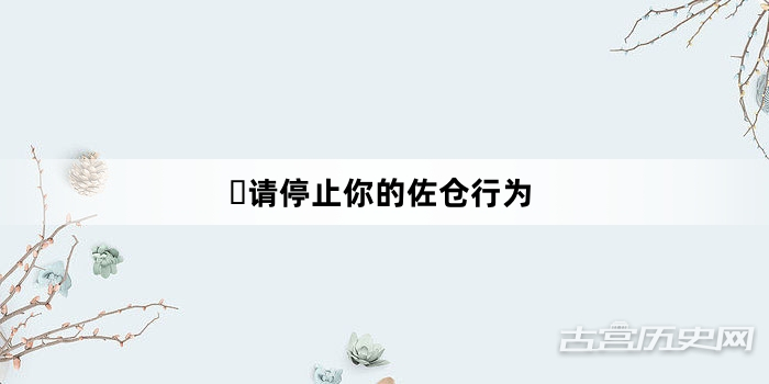 “​请停止你的佐仓行为”网络梗词解释