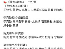 《披荆斩棘4》三公分组