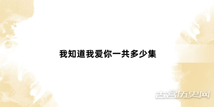 我知道我爱你一共多少集