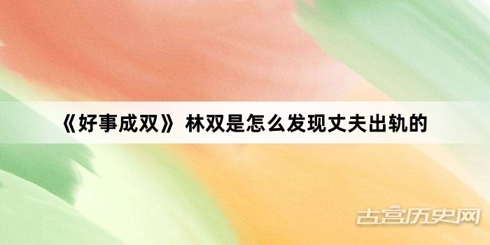 《好事成双》 林双是怎么发现丈夫出轨的