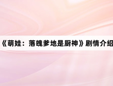《萌娃:落魄爹地是厨神》剧情介绍