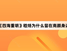 《四海重明》嵇炀为什么留在南颜身边