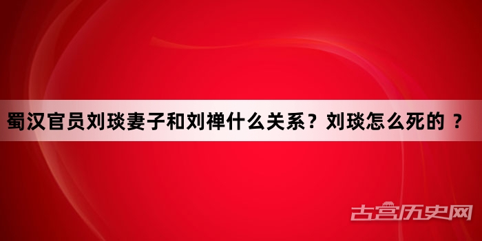 蜀汉官员刘琰妻子和刘禅什么关系？刘琰怎么死的 ？
