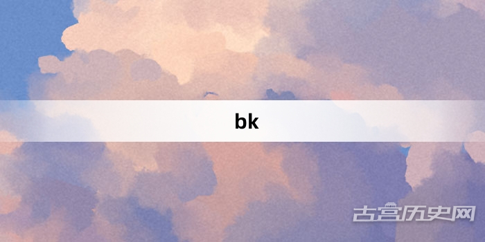 “bk”网络梗词解释