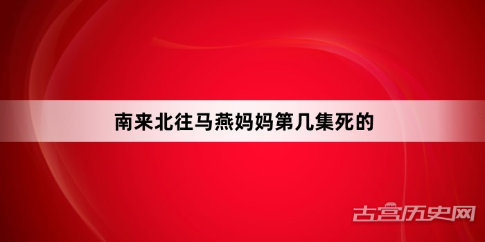 南来北往马燕妈妈第几集死的