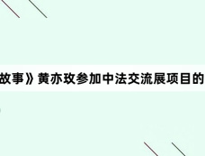 《玫瑰的故事》黄亦玫参加中法交流展项目的目的是什么