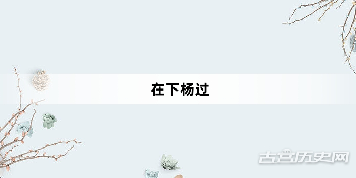 “在下杨过”网络梗词解释