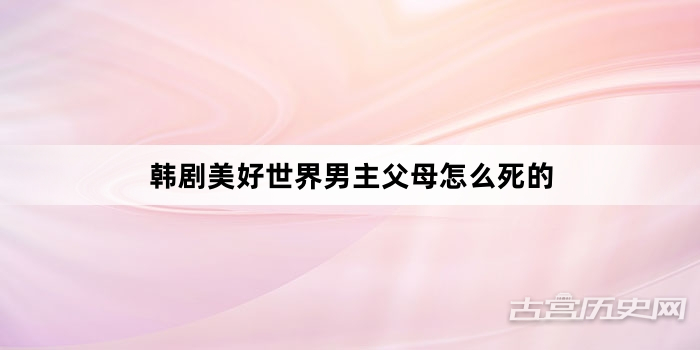 韩剧美好世界男主父母怎么死的
