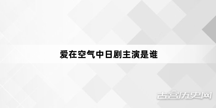 爱在空气中日剧主演是谁