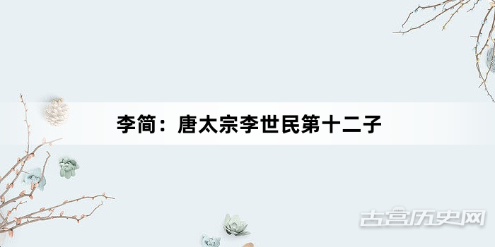 李简：唐太宗李世民第十二子