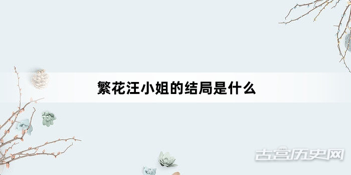 繁花汪小姐的结局是什么