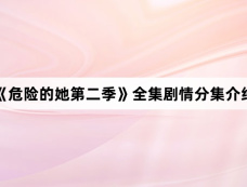 《危险的她第二季》全集剧情分集介绍