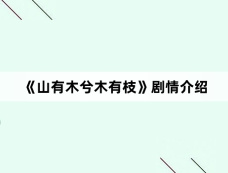 《山有木兮木有枝》剧情介绍