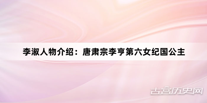 李淑人物介绍：唐肃宗李亨第六女纪国公主