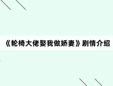 《轮椅大佬娶我做娇妻》剧情介绍