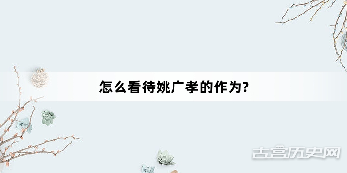 怎么看待姚广孝的作为?