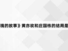 《玫瑰的故事》黄亦玫和庄国栋的结局是什么