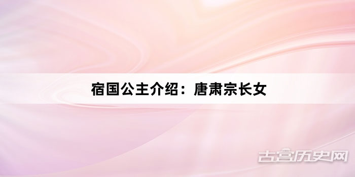 宿国公主介绍：唐肃宗长女