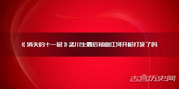 《消失的十一层》孟川生最后被曲江河开枪打死了吗