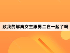 致我的解离女主跟男二在一起了吗