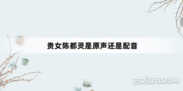 贵女陈都灵是原声还是配音