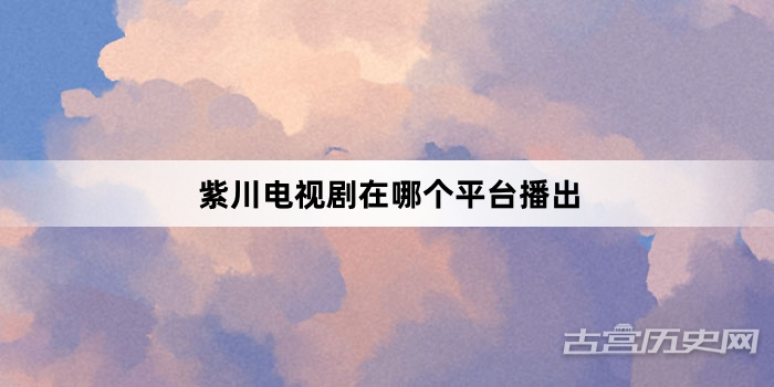 紫川电视剧在哪个平台播出