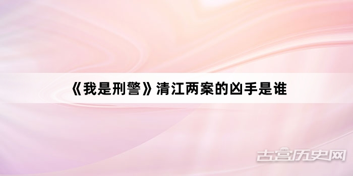 《我是刑警》清江两案的凶手是谁