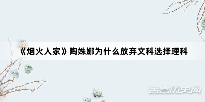 《烟火人家》陶姝娜为什么放弃文科选择理科