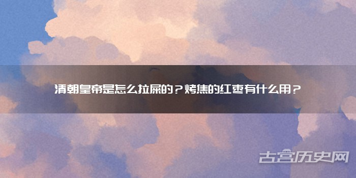 清朝皇帝是怎么拉屎的？烤焦的红枣有什么用？