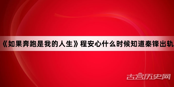 《如果奔跑是我的人生》程安心什么时候知道秦锋出轨