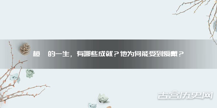 桓彝的一生，有哪些成就？他为何能受到爱戴？