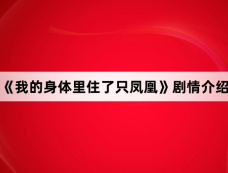 《我的身体里住了只凤凰》剧情介绍