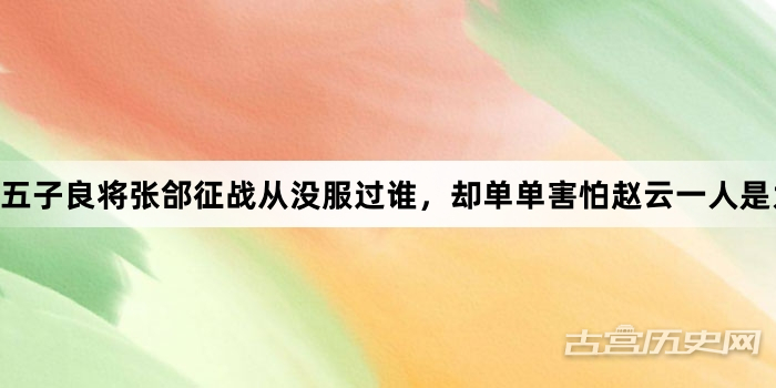 五子良将张郃征战从没服过谁，却单单害怕赵云一人是为何？