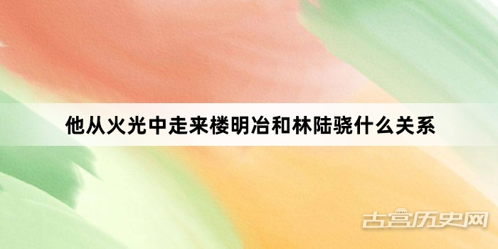 他从火光中走来楼明冶和林陆骁什么关系