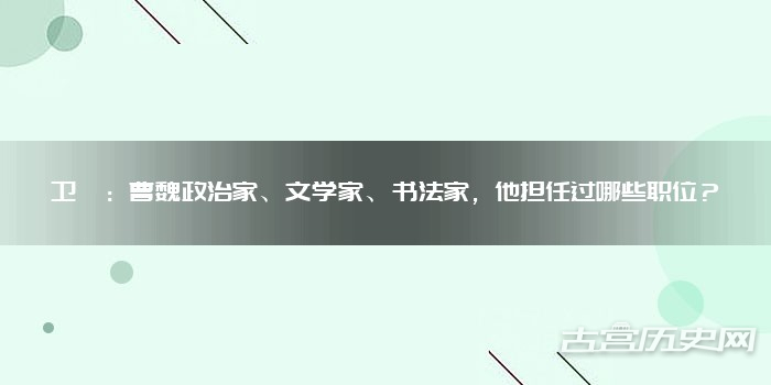 卫觊：曹魏政治家、文学家、书法家，他担任过哪些职位？