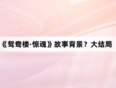 《鸳鸯楼·惊魂》故事背景?大结局