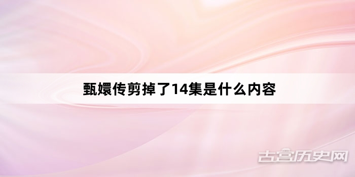 甄嬛传剪掉了14集是什么内容