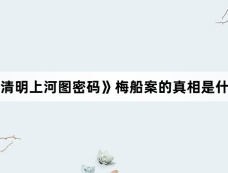 《清明上河图密码》梅船案的真相是什么
