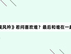 《漠风吟》若问喜欢谁？最后和谁在一起了