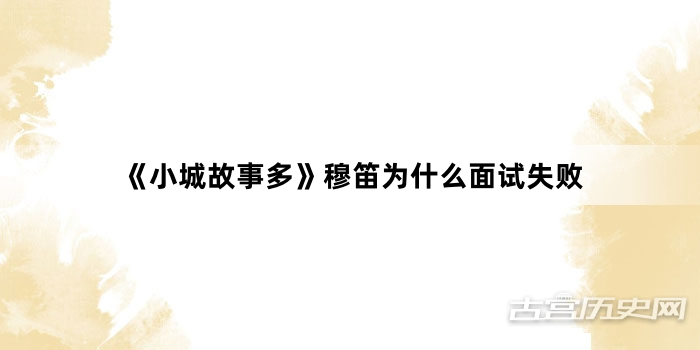 《小城故事多》穆笛为什么面试失败